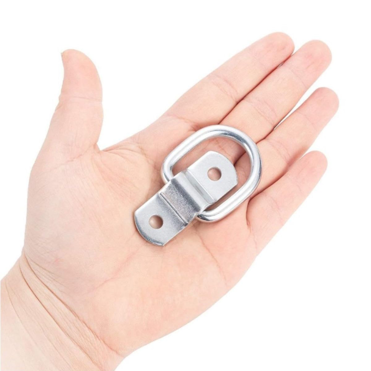 4 Anelli A D Per Rimorchio In Acciaio - Adatti Per Tasche Standard 5,1x10,2 Cm, Capacità 5443 Kg, Punto Di Ancoraggio