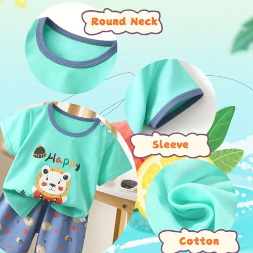 Image of LMYOVE Casual round-neck short-sleeved T-shirt and short suit summer beachwear