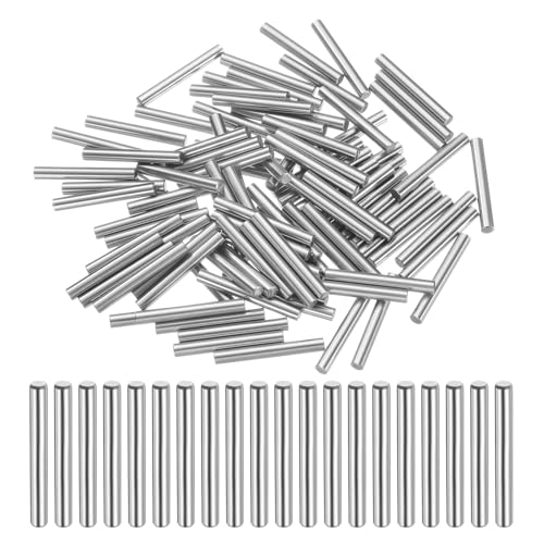 QUARKZMAN 100 Stück Zylinderstifte Rostfrei, 3x25mm Spannstift Passstift, Silberton Metallstifte Metallstifte, Dübelstifte Bolzen Metall für DIY, Möbel, Bastelprojekte