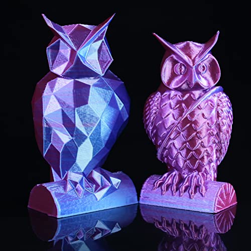 Image of Gratkit Silk Dual Color PLA Filament, Coextrusion PLA Filament 1.75mm, + /-0.03mm, 1KG /Roll, Silk PLA Light Blue & Rose Red