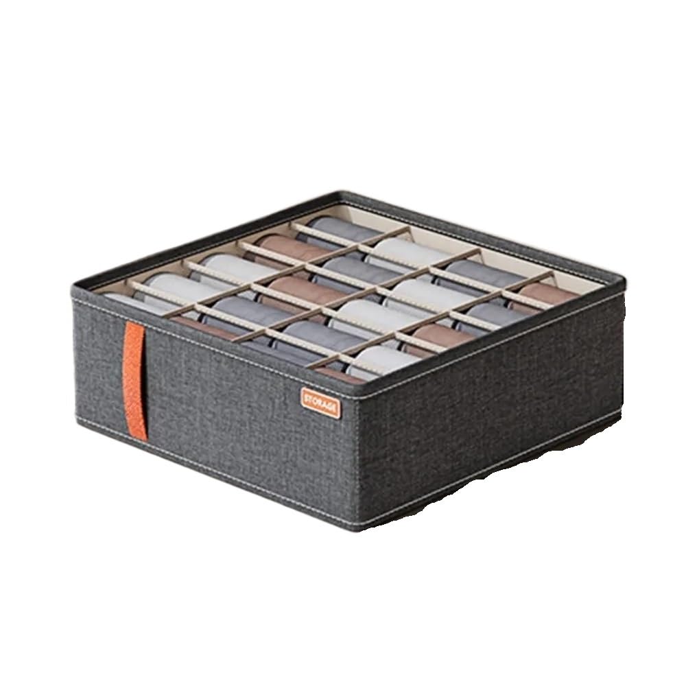 Sunrrafck 20Grids-C 2Pcs Drawer Divider Storage Box Organizer For Wardrobe Closet Bedroom Underwear Bra Socks Tie Pants Clothes Container(20Grids-C)