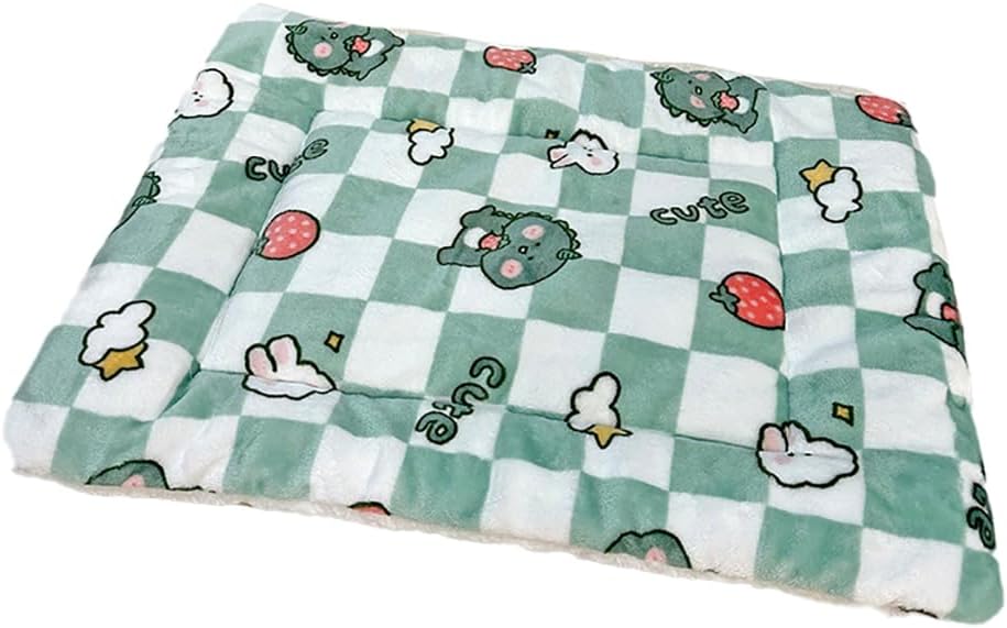 DAISHA Washable Soft Dog Cat Crate Bed Pad for Cages & Kennels, Reversible Fleece Sleeping Pet Mat for Dogs Cats.