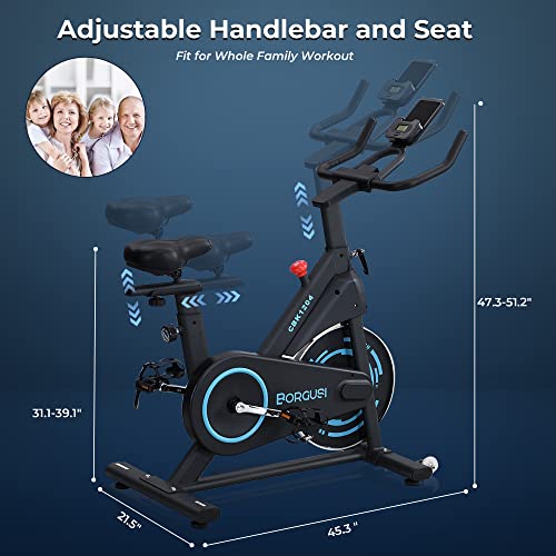 Borgusi Exercise Bike Stationary Bike For Home, Indoor Spin Bike With 35Lbs Flywheel, Spinning Cycling Bike With Tablet Holder & Lcd Monitor, Adjustable Resistance & Comfortable Seat Cushion #TOP5