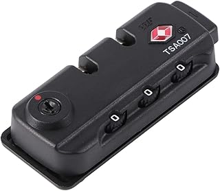 Trava De De Viagem Para De Viagem Trava Alfandegária Senha Aceita Tsa007 Trava De Bagagem Trava De Bagagem Trava De Segurança Fixa Portátil Preta