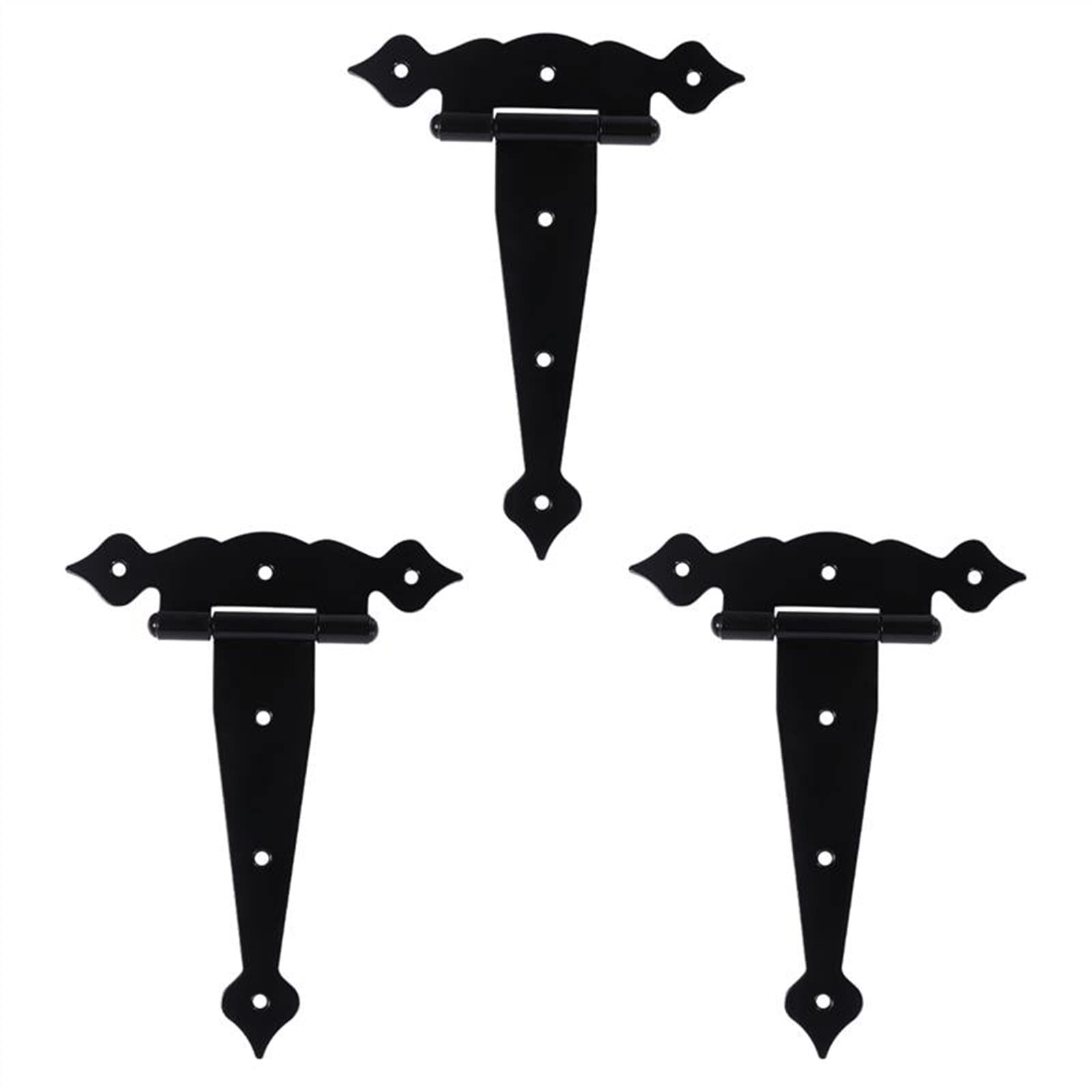 Nvsfzgiyg Nero 3Pcs T-Shaped Rustproof Hinges,Suitable For Cabinet Door, Room Or Barn, Diy Material(20X19x2cm)