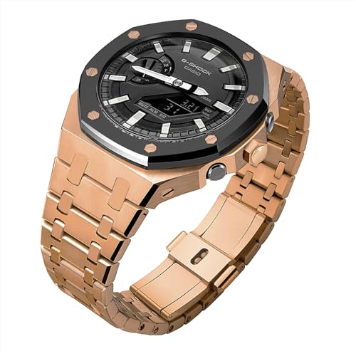 �J�V�I GM-2100 Mod�L�b�g - �X�e�����X�X�`�[���P�[�X�ƃu���X���b�g�AG-Shock GM2100/2110�p�AGen 5���^���J�o�[�A�H��s�v�̎��t���ɂ��A�b�v�O���[�h(GM2100�A�u���b�N�V�F���S�[���h�X�`�[���o���h)�B