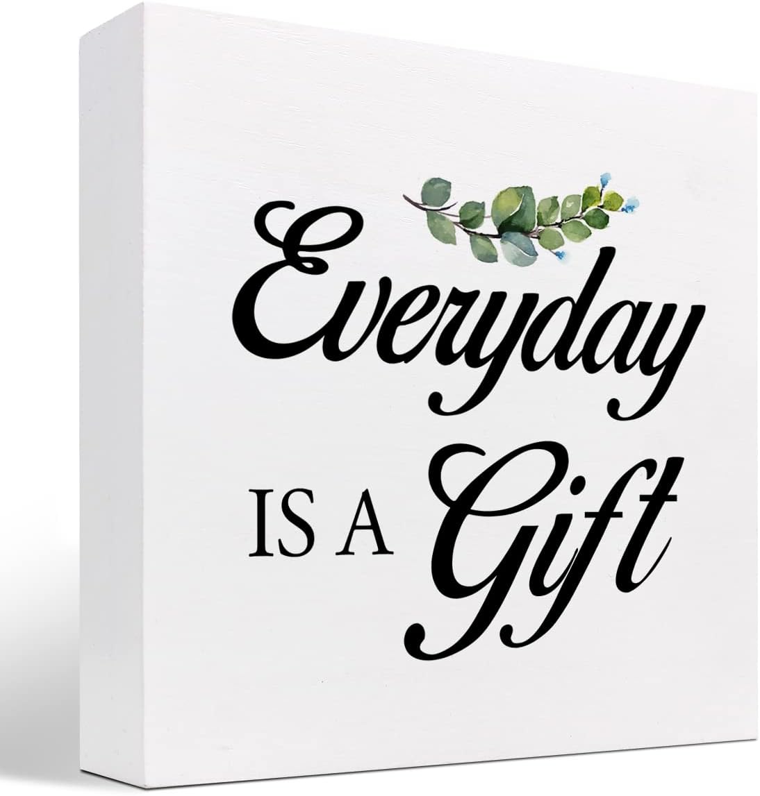 zcrange Everyday is A Gift Wood Box Sign Decor Desk Sign