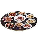 HYDL 24' Round Electric Warming Tray, Turntable Warming Hot Plate,Electric Food Warmer with...