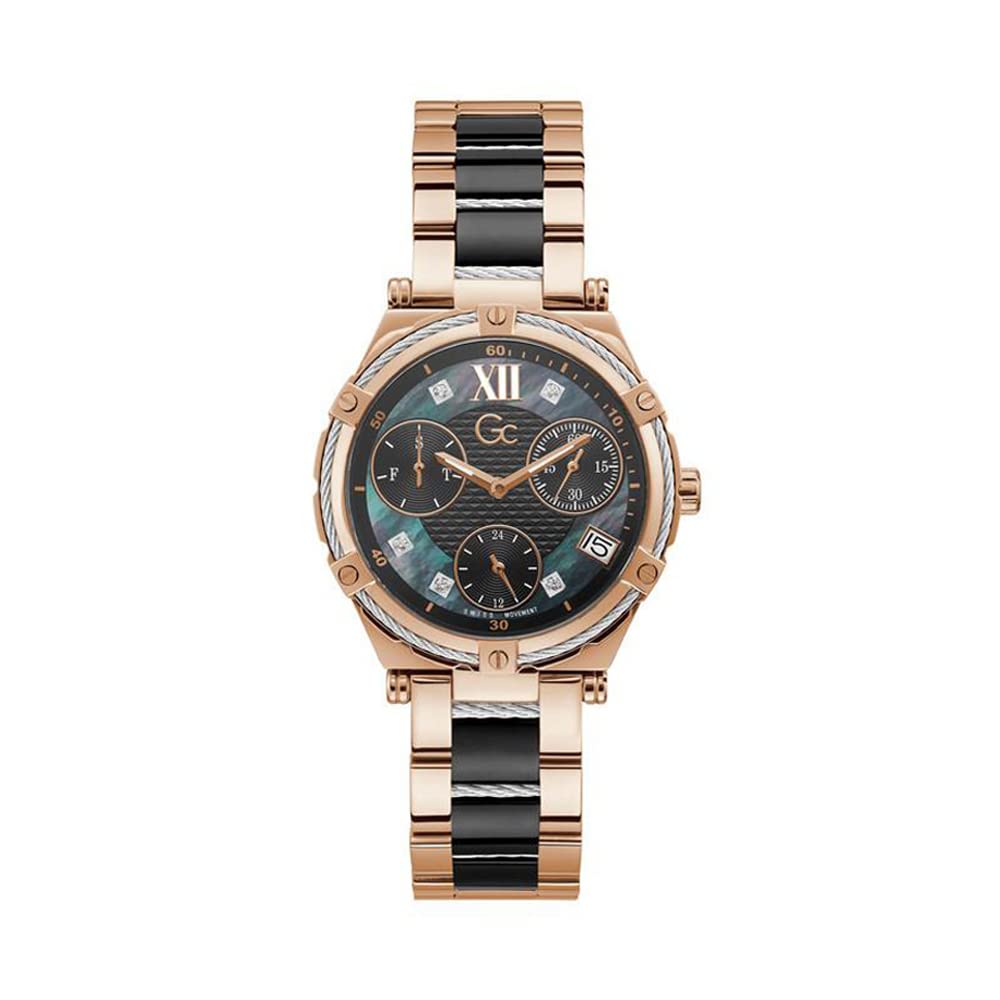 Gc Womens 38 mm Black Dial Stainless Steel Analog Watch (B09MD5V5RF) Amazon Price History, Amazon Price Tracker