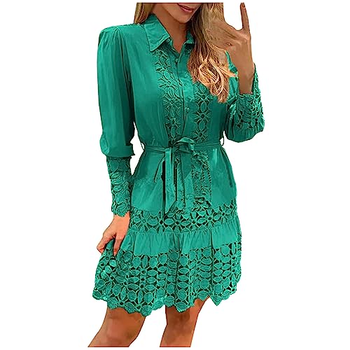 Juniors Lace Long Sleeve Dresses Loose Fit Dresses for Women