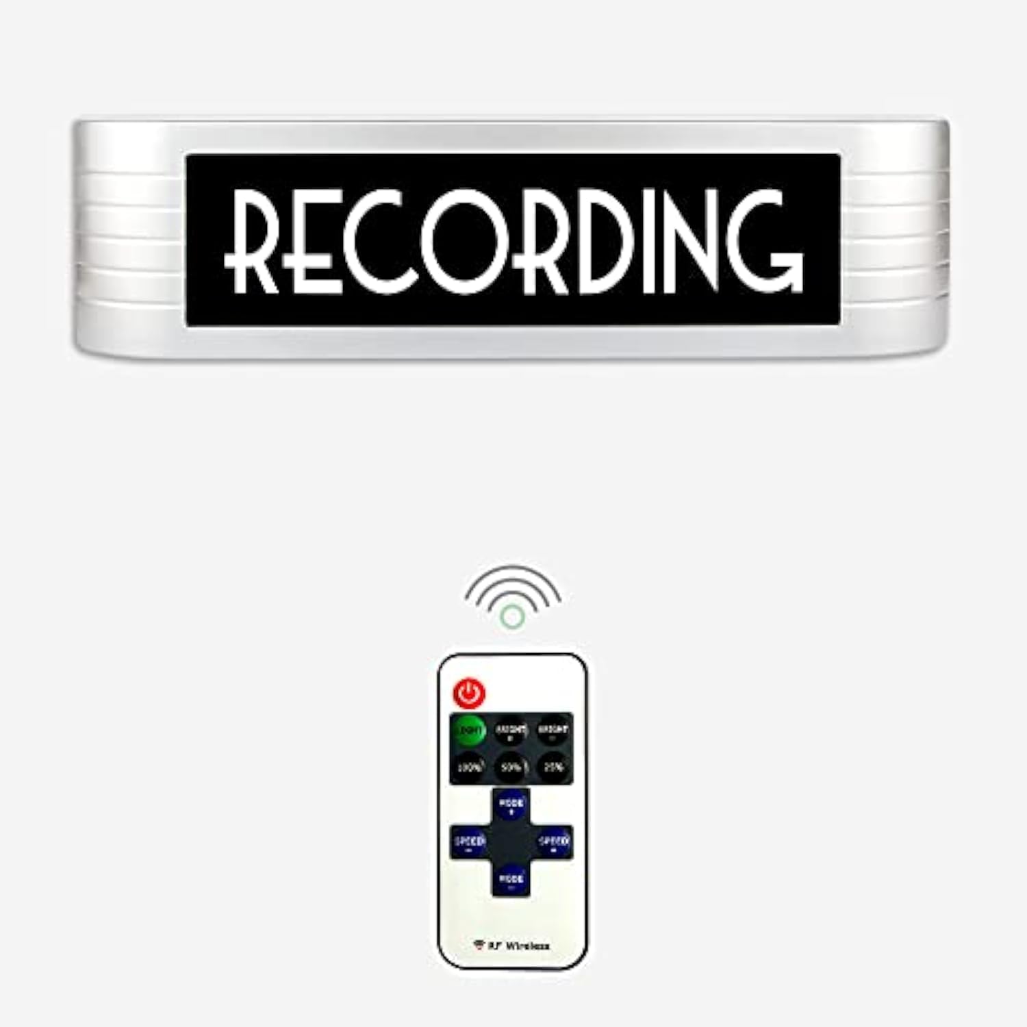 DGBAIZ Recording Studio LED Light Sign, Illuminated Warning Sign, Different Lighting Modes Wireless Using with Remote Control, for Recording Bar Pub Radio Home Decoration