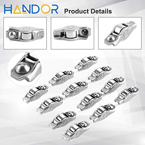 Handor Rocker Arms Compatible with Chrys-Ier 200 300 Dodge Ram 1500 Challenger Charger Journey Avenger Jee-p Grand Cherokee Wrangler 3.6L Engine 2011-2020 Replacement# 5184296AG 5184332AA, Pack of 12