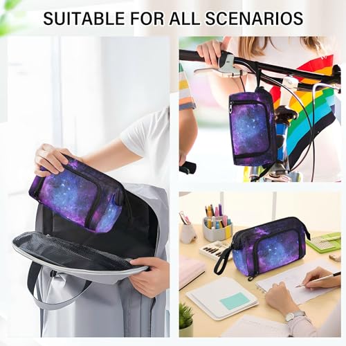 Image of Fisyme Galaxy Pencil Case Large Capacity Pencil Pouch Pen Bag Box Big Makeup Pencil Case Organizer