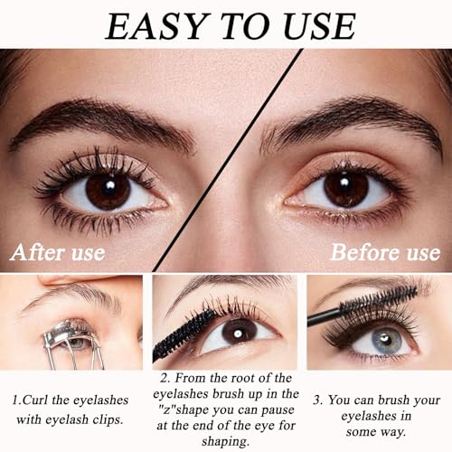 Brown Mascara 2PCS,Ultra Fine Essence Mascara,for Fine Short Eyelash&sensitive Eyes Mascara Brown,for Young and Older Women Brown Mascara Waterproof,Long Lasting Eye-Makeup (Brown) - Image 6