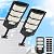 Solar Lights Outdoor Waterproof, 6500K Solar Street Lights Outdoor, LED Solar Flood Lights Dusk to Dawn with Motion Sensor and Remote, Solar Security Lights for Parking Lot, Yard(2 Packs)
