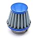 Filtre à air Pitbike 35 mm bleu performance haut débit style champignon