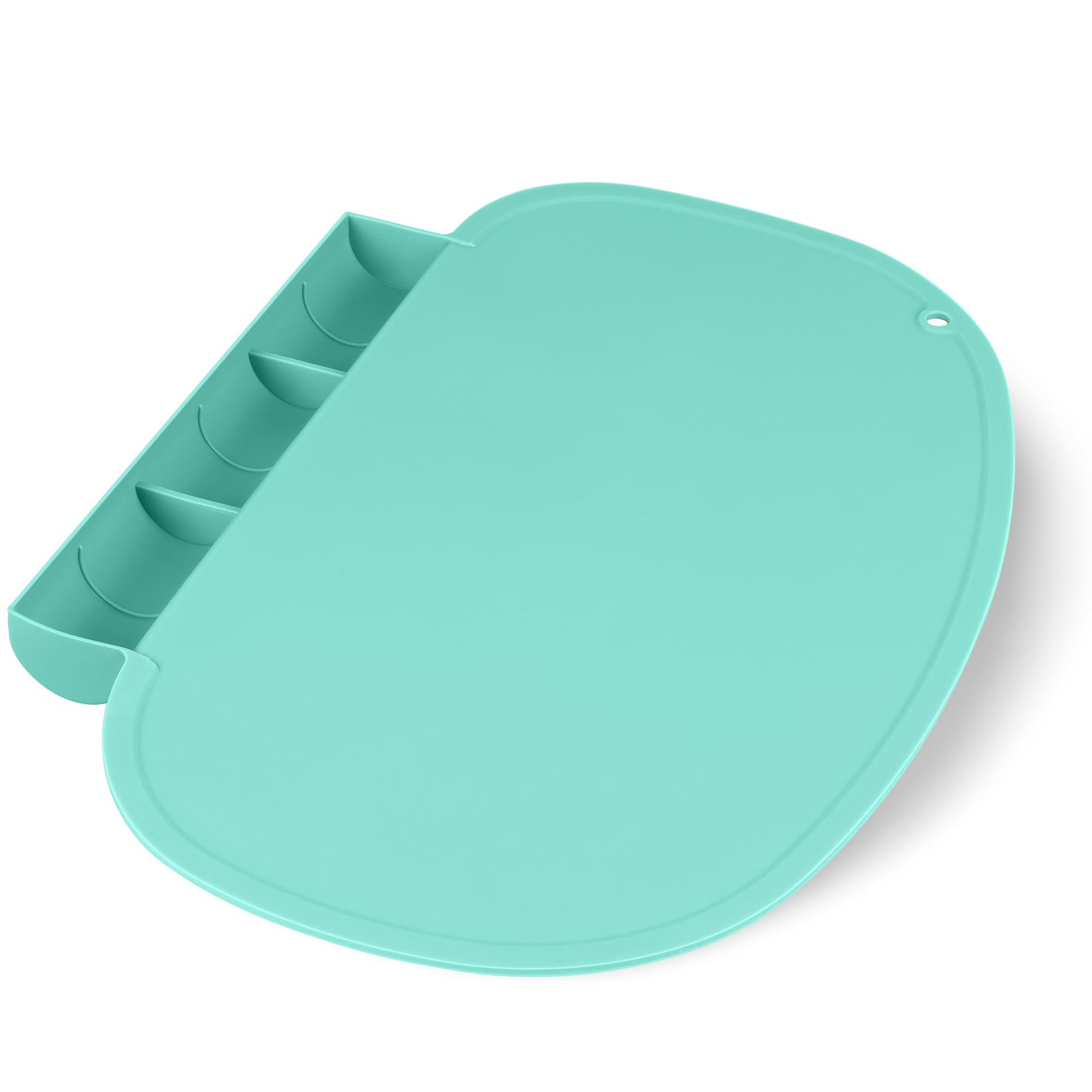 Silicone Placemat for Baby, Tablemats with Food Catching Pocket, Non-Slip Silicone Placemat for Restaurants Home Travel (Cooling Oasis)