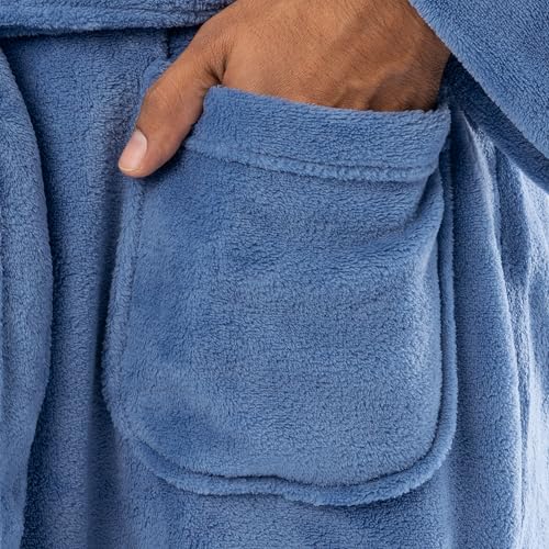 Image of Fruit of the Loom Men's Solid Plush Fleece Robe