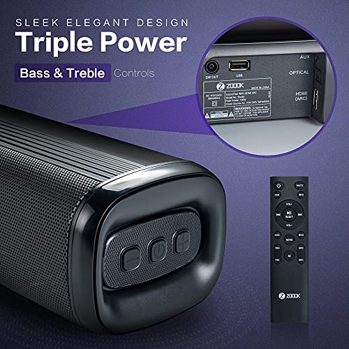 Image of Zoook Rocker Studio 160 Watt 2.1 Channel Wireless Bluetooth Soundbar (Black)