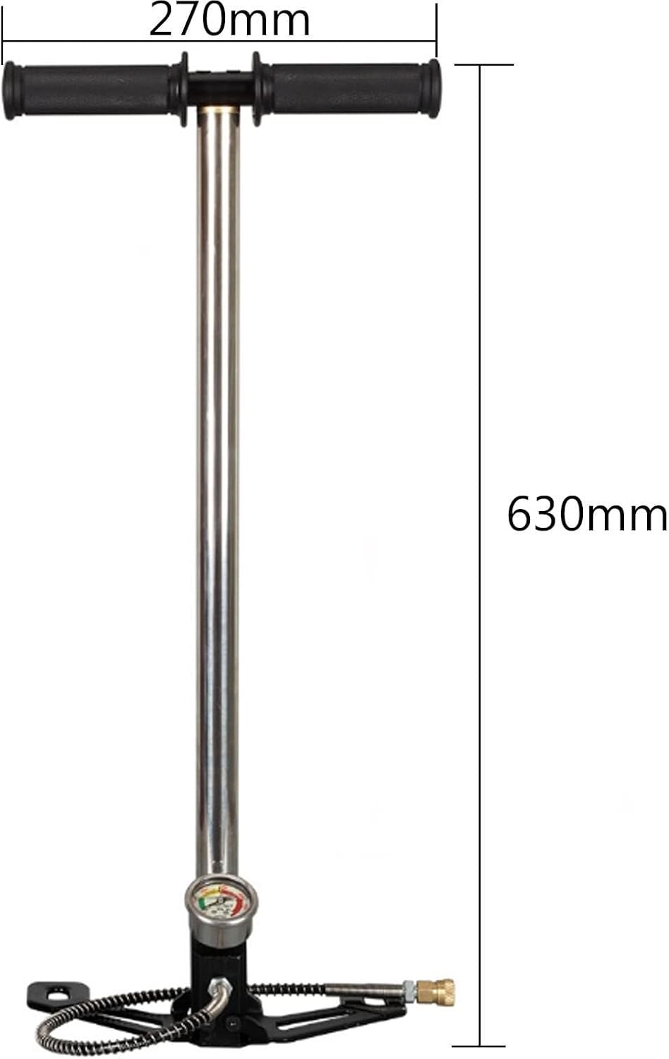 Hand Pump High Pressure 0-6000psi Tungsten Steel 3 Stage Air Foldable Gun for Automobile Tires Bike
