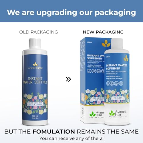 Image of Avimee Herbal Instant Water Softener | Makes Your Water Hair & Skin Friendly | Reduces Hair Fall & Skin Itching |Disables Hardness & Maintains pH Level | Non Toxic & 100% Safe (400ml each (Pack of 3))
