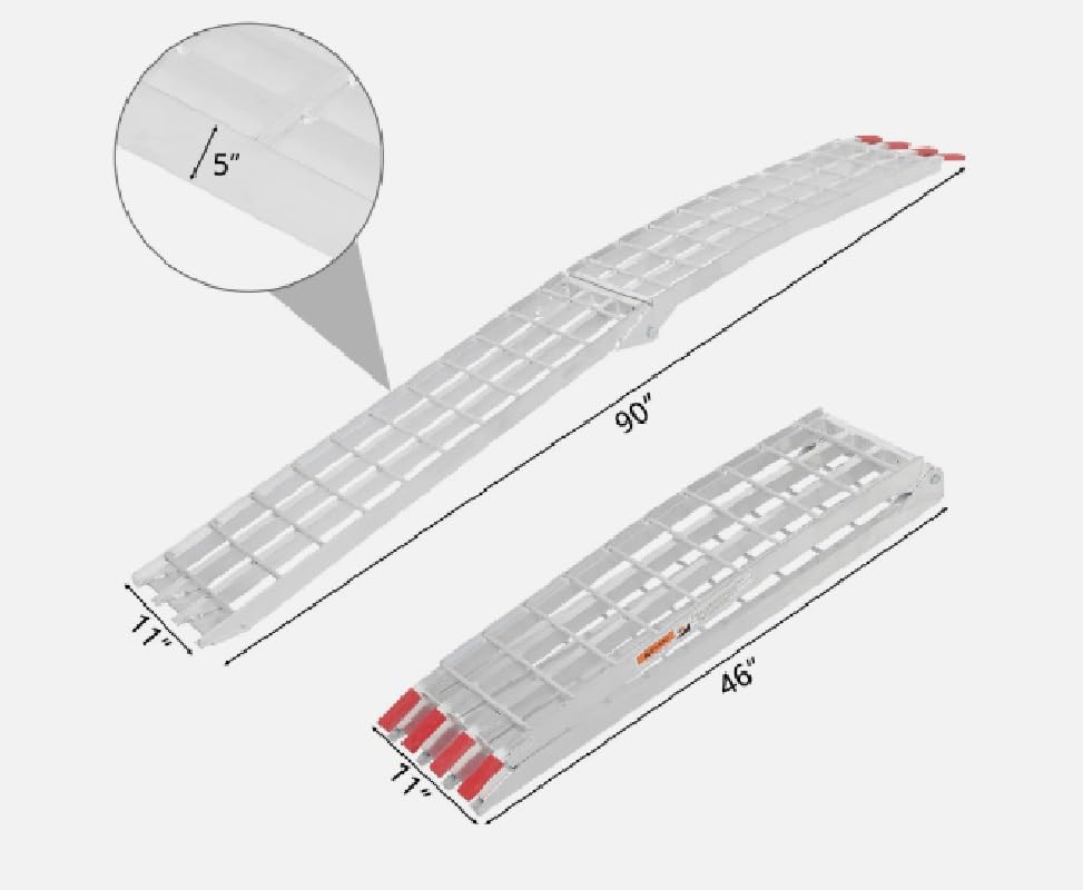 Par de Rampas Plegables de Aluminio 7.5' para Motos miniatura 2