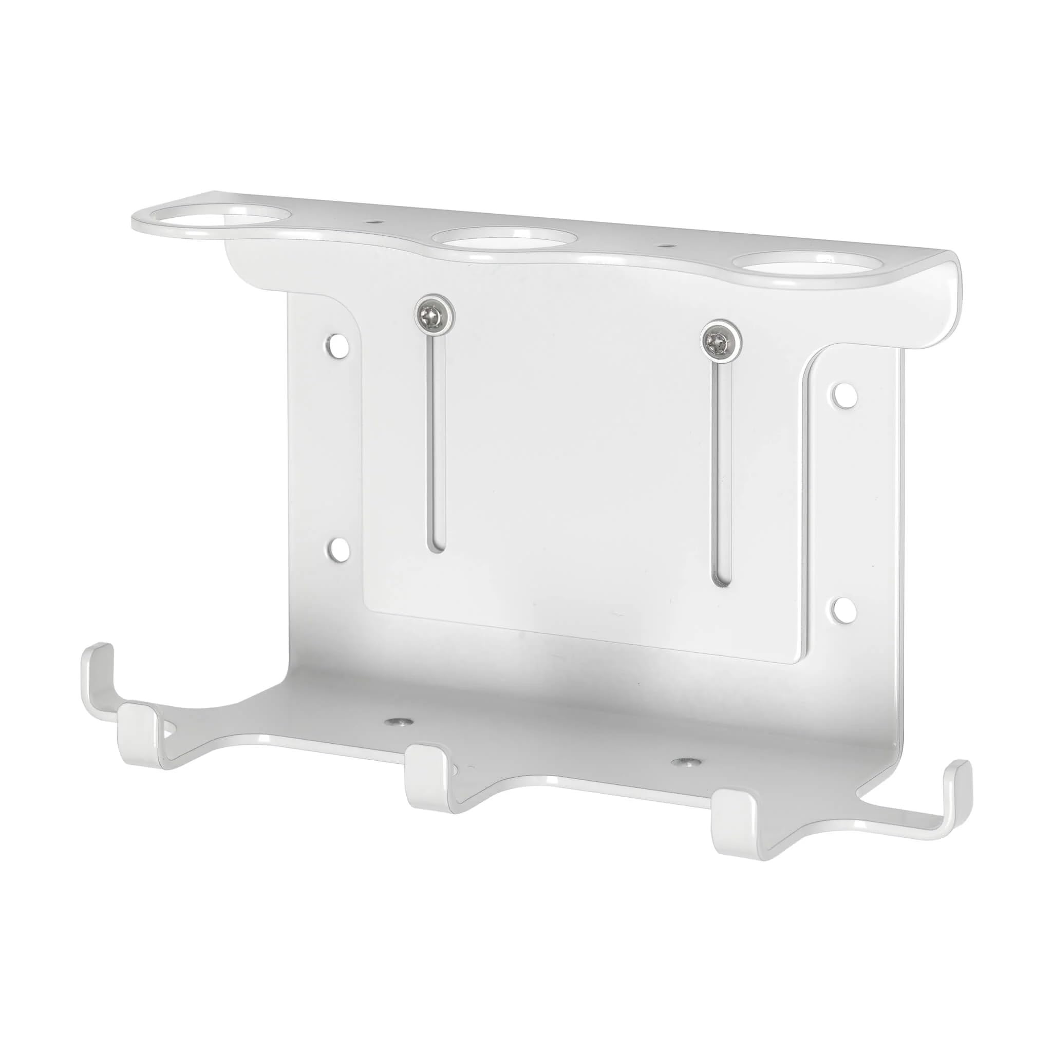 SoHo Dispensers Triple Wall Mounted Soap Dispenser 500ml β White Security Shower Bottle Holder for Bathrooms, Stainless Steel Wall Bracket for Shower Gel, Shampoo and Conditioner, Made in England