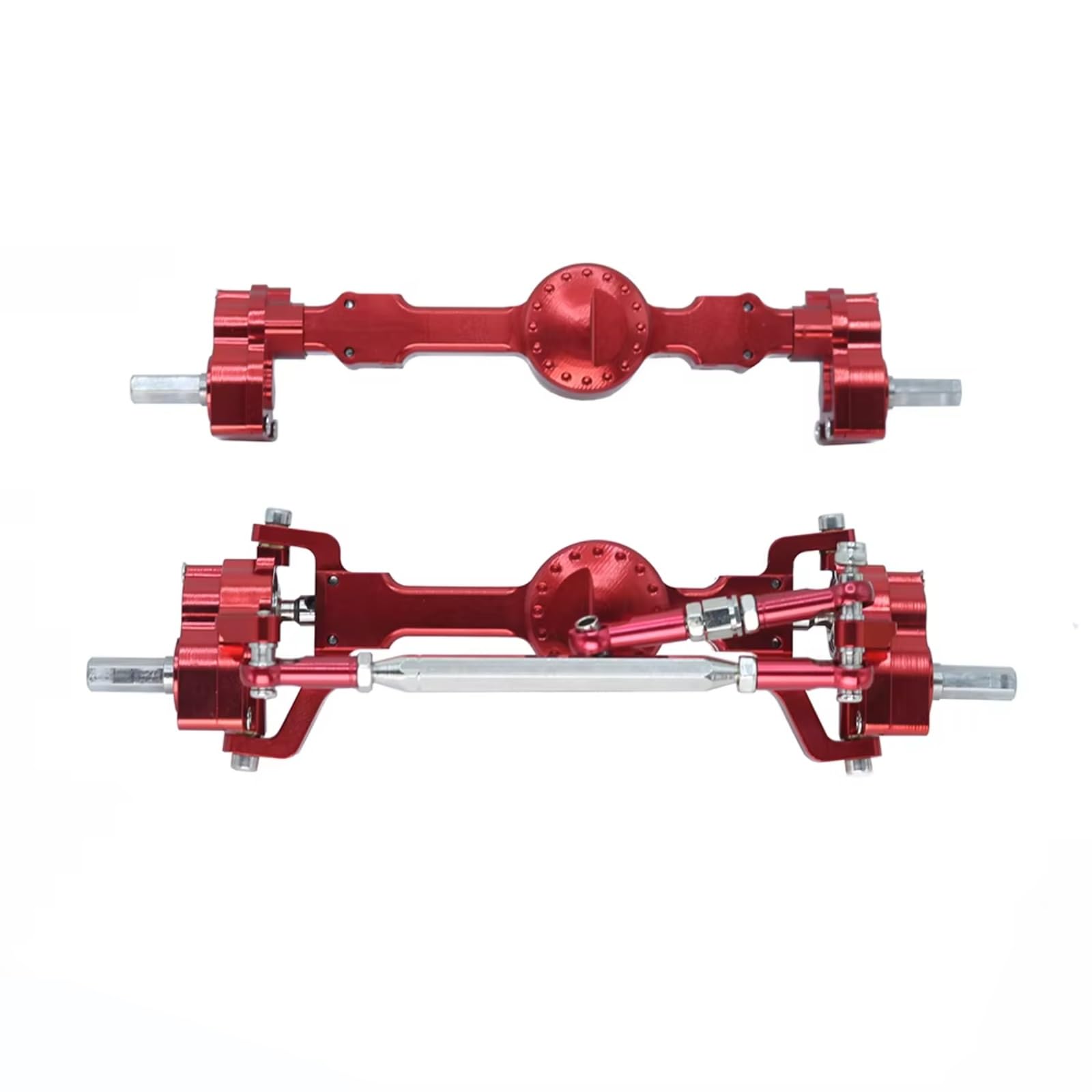 Set Anteriori Posteriori RC Per MN Per Mn99S MND90 D91 Per MN78 Per MN168 1/12 RC Car Upgrade Parts Set Di Assali A Portale Anteriori E Posteriori In Metallo CNC