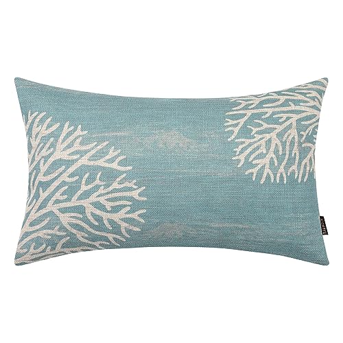 TRENDIN Coral Couch Pillow Cover 12X20 Sea Marine Decor Rectangul...