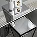 IKIFLY Mirrored Nightstand with Large Square Tabletop, Silver End Table with Crushed Diamonds, Modern Accent Beside Table for Living Room, Bedroom and Office