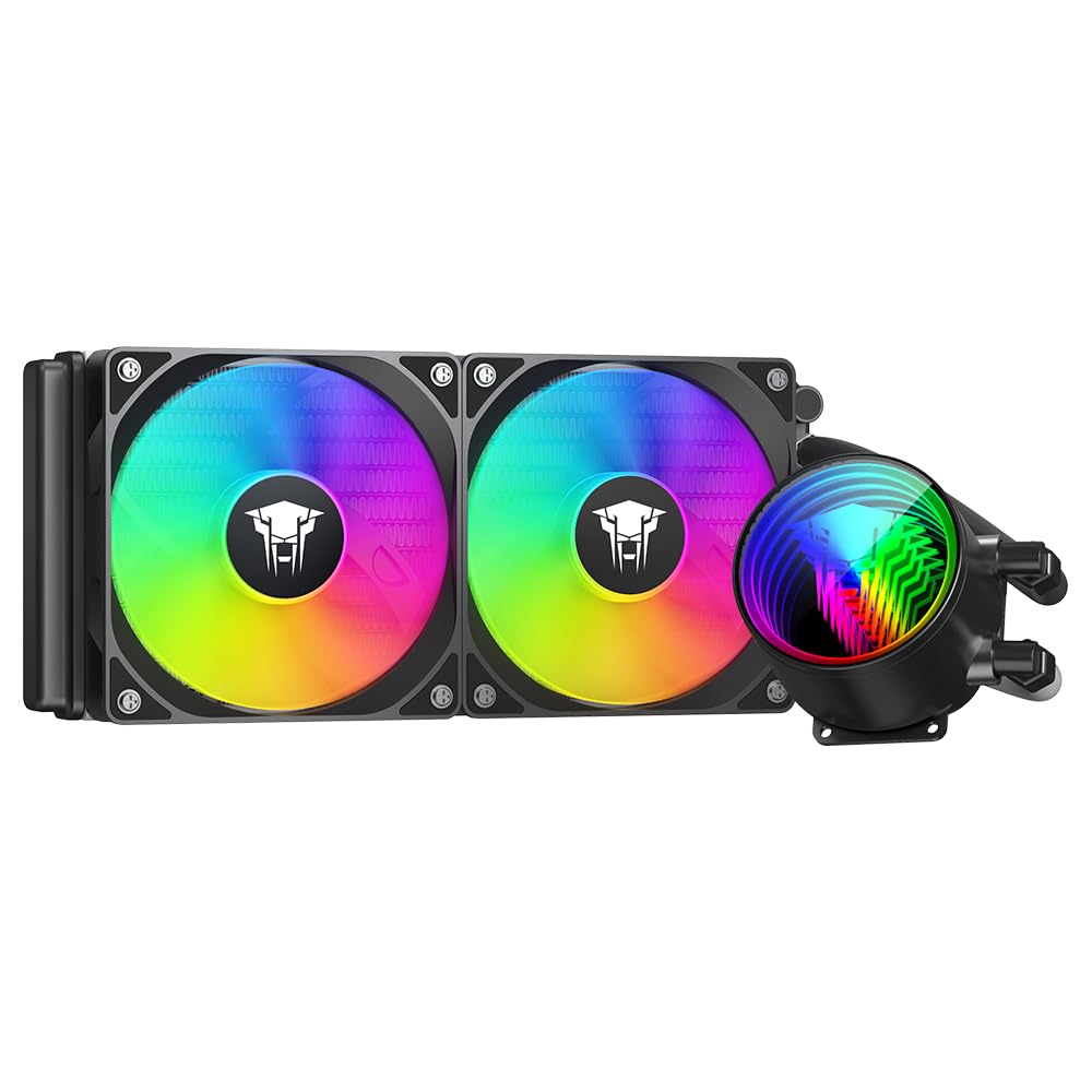 Jungle Leopard TK1 ARGB Wasserkühlung CPU Kühler 800-2000RPM ARGB PWM Lüfter,Für INTEL LGA115X/1200/1700/1366/2011/2066,Für AMD: FM2/FM2+/AM3+/AM4/AM5 (240BK)