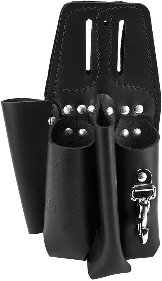 Up To 40% OFF Klein Tools 5118C Tool Pouch, 4 Pocket Multi Tool Holder with Plier Holder, Ruler Holder, Screwdriver Holder