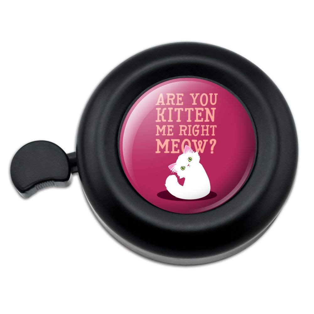 GRAPHICS & MORE are You Kitten Me Right Meow Cat Bicycle Handlebar Bike Bell