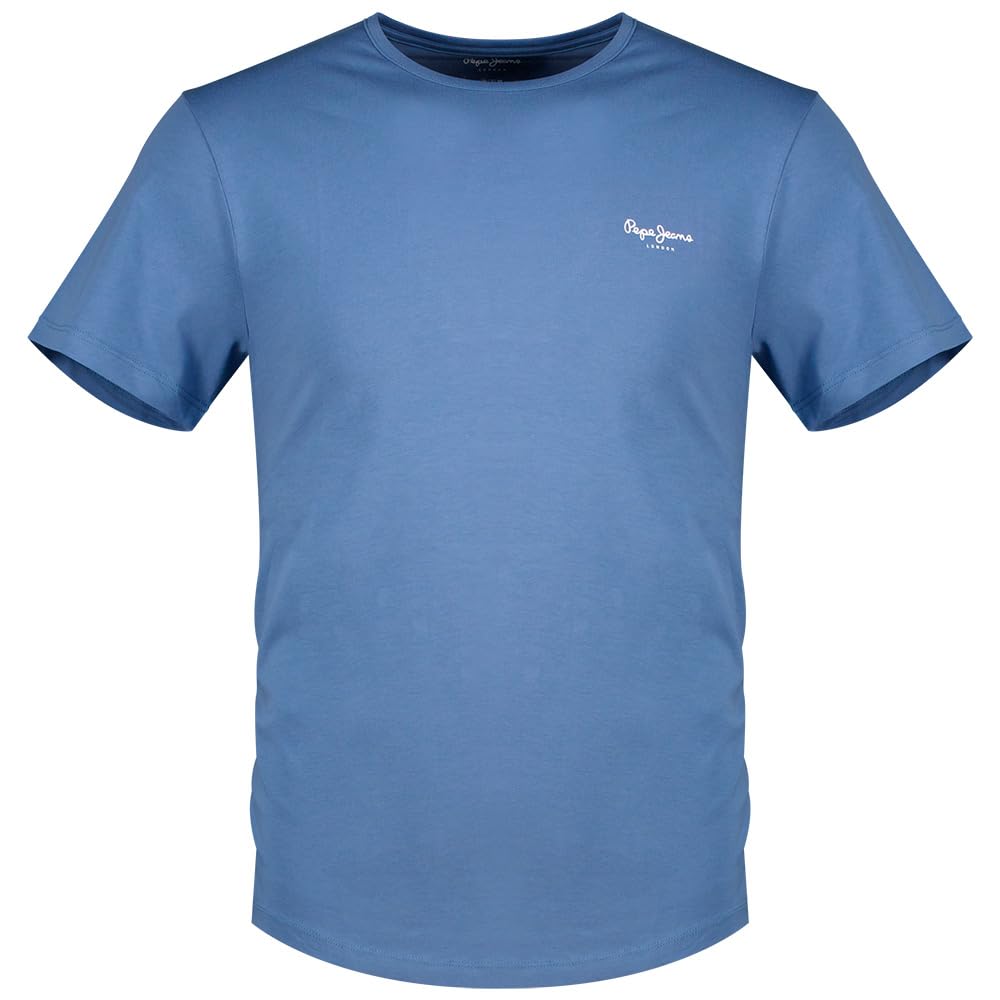 Pepe Jeans Original Basic 3N T-Shirt für Herren, Blau, Größe XXL
