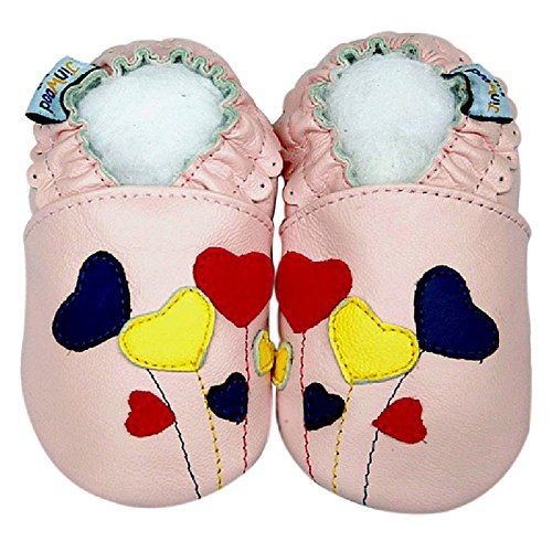 Jinwood Prewalk Baby Shoes Boy Girl Infant Children Kid Toddler Crib Boy First Walk Gift Balloon Pink (18-24month, Pink)