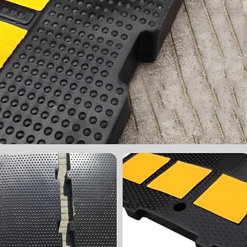 Bache reductor de velocidad modular portátil de caucho para entrada de vehículos, altura 5 cm / 2 pulgadas miniatura 5