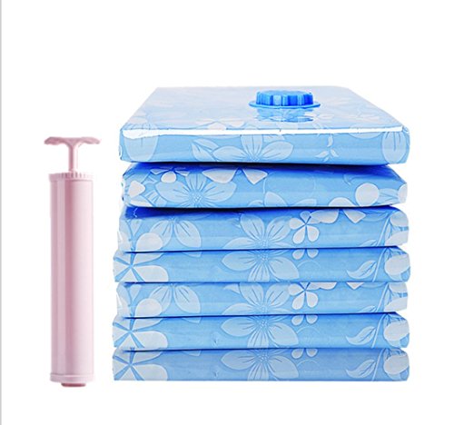 SWIHEL [Pack de 9] Bolsas de almacenaje al Vacío con Bomba de Mano, Bolsas para Bolsas Ahorradoras de Espacio para Guardar Ropa, Ropa de Cama, Edredones, Almohadas, Mantas, Cortinas.[1 Bomba Manual]