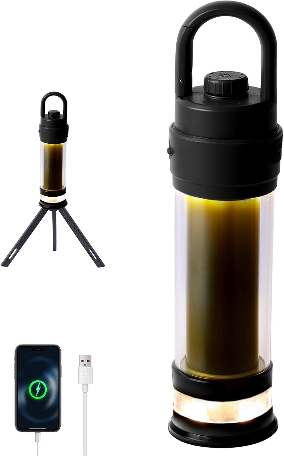 Hanging LED Camping Light with Stand, 4 Modes Dimmable Camp Lamp with Type-C Rechargeable, 4500mAh Power Bank Tent Ambient Lantern for Outdoor Hiking,Glamping,Emergency(Black) Hanging LED Camping Light with Stand, 4 Modes Dimmable Camp Lamp with Type-C Rechargeable, 4500mAh Power Bank Tent Ambient Lantern for Outdoor Hiking,Glamping,Emergency(Black)
