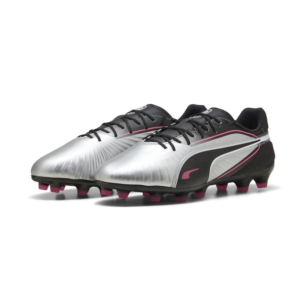 PUMA(???) Men's Soccer Cleats, 25 Spring Summer Color Puma Silver/Puma Black/Sun Track/Puma White (02), 24.5 cm