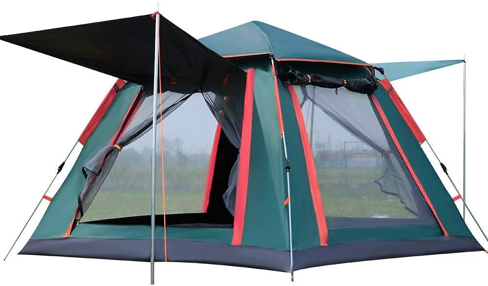 IRIS Instant Pop Up Camping Tents for 3-4 Person Family, Quick Set up Dome Tent, Windprooof Waterproof Camping Tents Rainproof Hiking Tent Sun Shelters Backpacking Tents for Outdoor Activities (Green) (B097JPDC31) Amazon Price History, Amazon Price Tracker