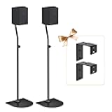 Speaker Stands Pair for Samsung HW-Q990C HW-Q990D Rear Speaker Stand with Wall Mount - Height Adjustable Speaker Floor Stands for Q Series Samsung Speaker Stands Pair with Keyhole or Thread Hole