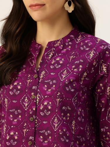 Image of Printed Mandarin Shirt - Casual & Chic (S-3XL)