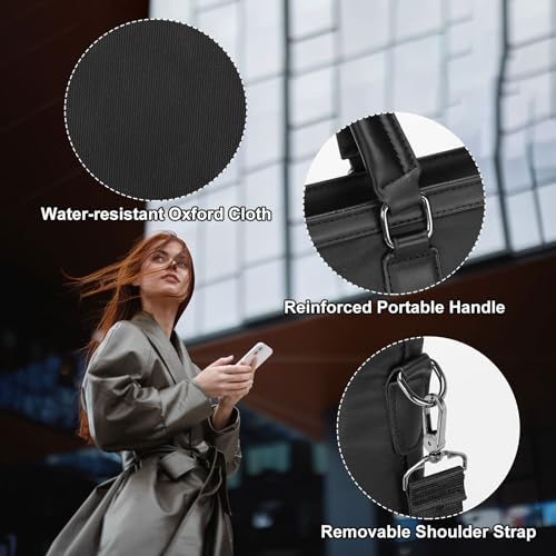 uxcell Laptop Briefcase Bag Oxford Removable Adjustable Shoulder Strap for Business Travel4