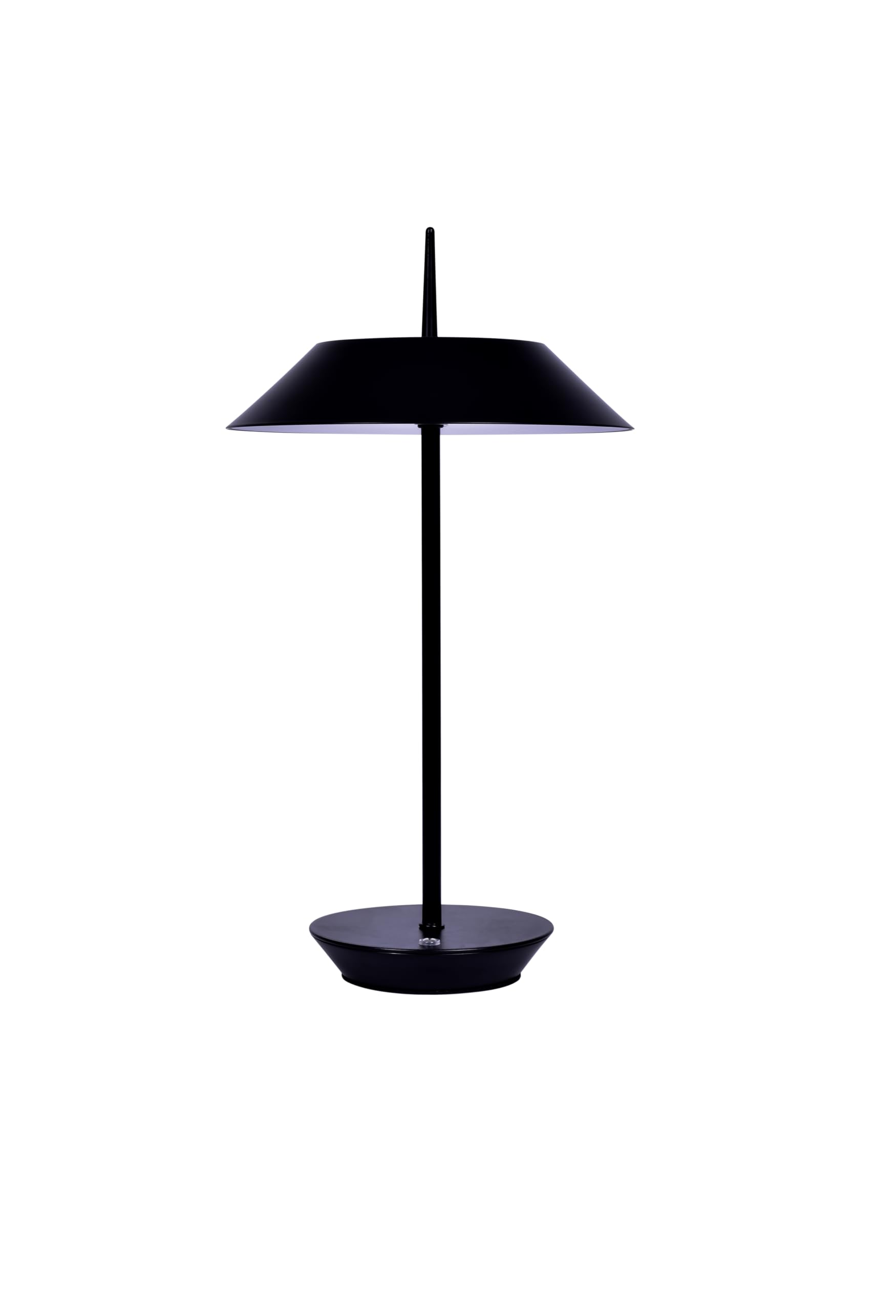 TEKLED® Eclipse Table Lamp 3 Lighting Colors Brightness | Dimmable Decorative LED with Touch Control |1800 mAh, USB Rechargeable Desk Lamp| for Bedroom, Living Room, Cafe, Bar - Black