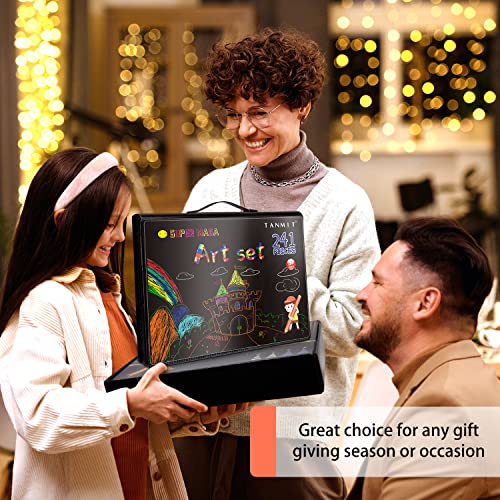 Art Supplies, 241 Pcs Drawing Art Kit For Kids Boys Girls, Deluxe Art And Craft Set With Double Sided Trifold Easel, Markers, Oil Pastels, Crayons, Colour Pencils. Gift For Artist, Beginners #TOP1