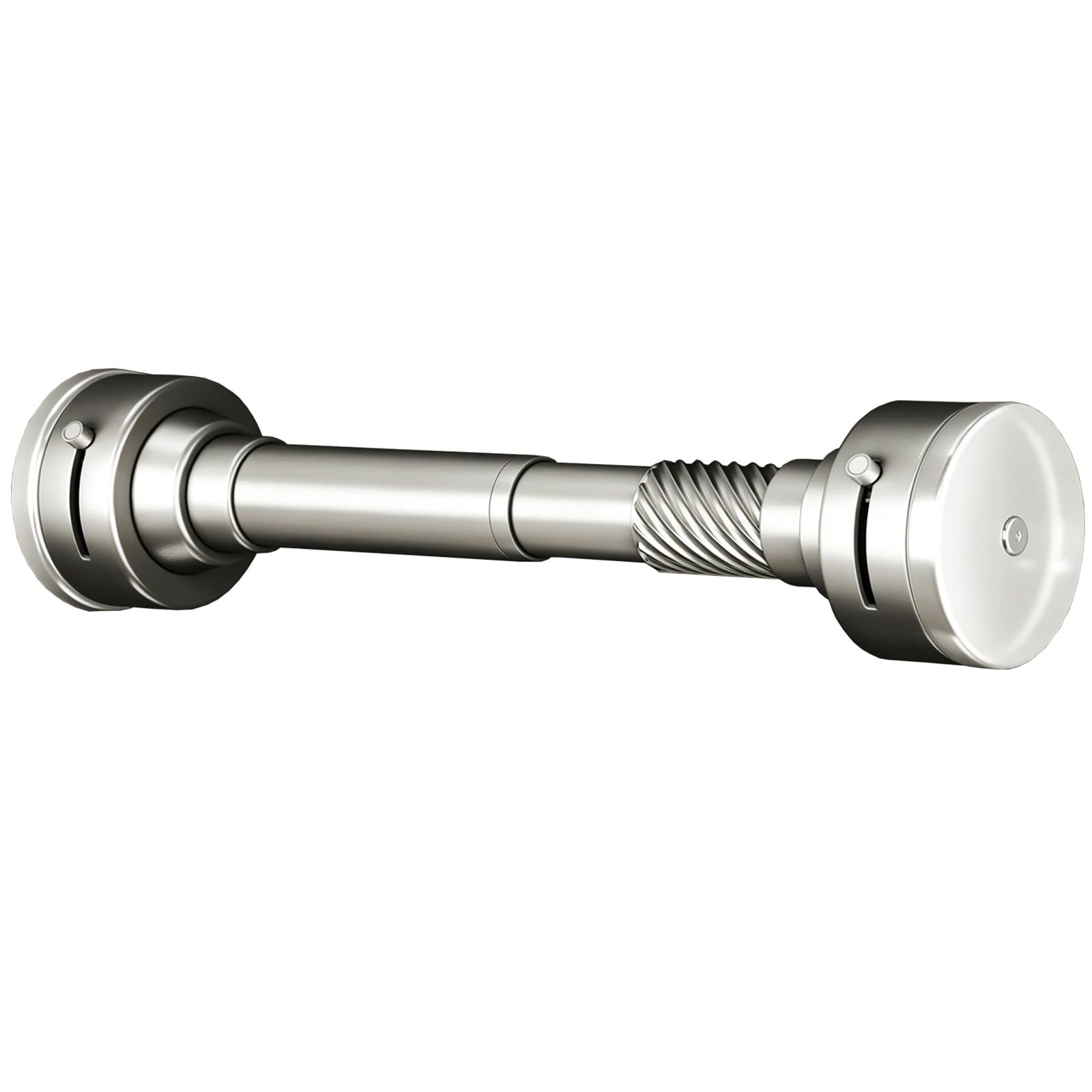 Spring Curtain Rod Adjustable 14"-86" Stainless Steel Tension Curtain Rod, Strong Adsorption for Bathroom Balcony Wardrobe, No Drill(Grey,110-170cm/43-67in)