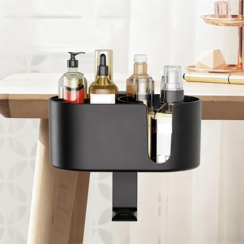 Stifteköcher Stifte Halter Vier-in-eins-Stifthalter-Desktop-Organizer, Kopfhörerhaken Unter Dem Schreibtisch Schreibtisch-Organizer(White)