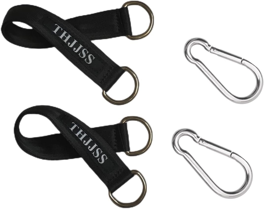 Hammock Tree Swing Straps Kit,Short Hanging Straps 2 Pack with 2 Heavy Duty Hook Clasps(Holds 440lbs) for Swing Hammocks Seat Pulley System Gym Equipment