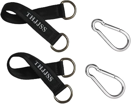 Hammock Tree Swing Straps Kit,Short Hanging Straps 2 Pack with 2 Heavy Duty Hook ClaspsHolds 440lbs for Swing Hammocks Seat Pulley System Gym Equipment