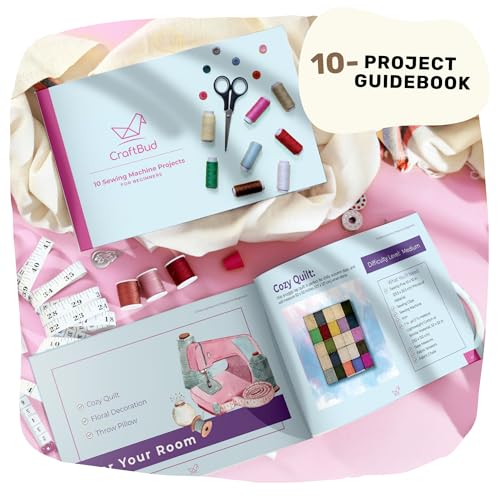 image for CraftBud Mini Sewing Machine for Beginners, Dual Speed Small Portable 